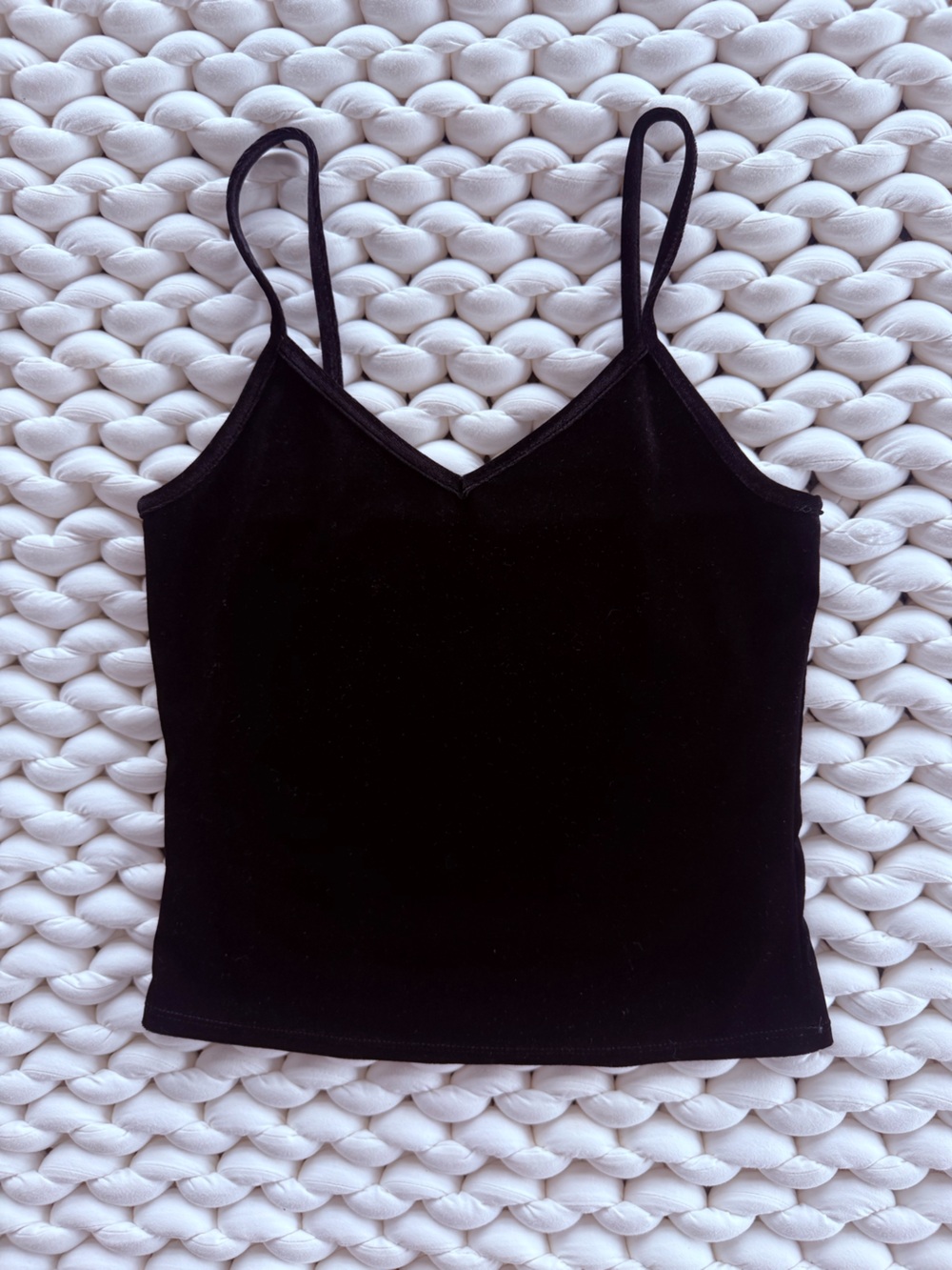 Garage Black Velvet Top